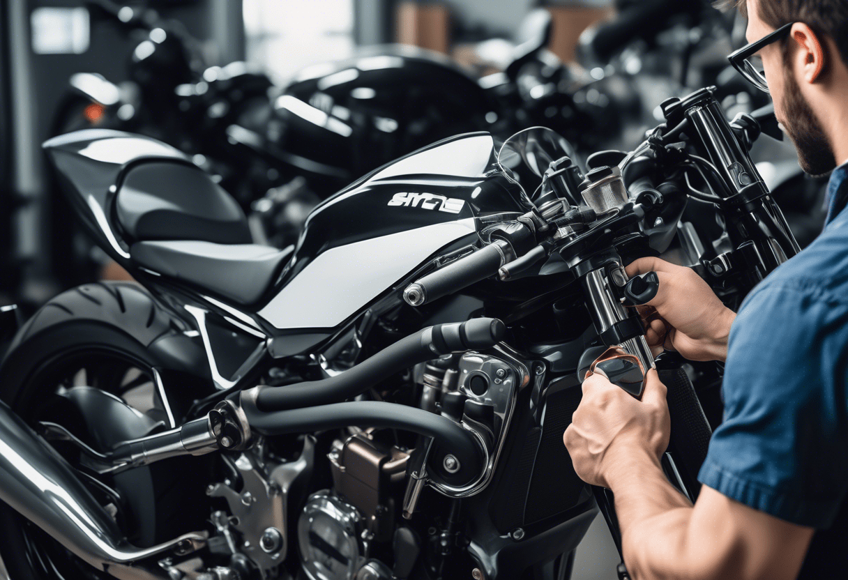 Como fazer a revisão dos componentes estéticos da moto